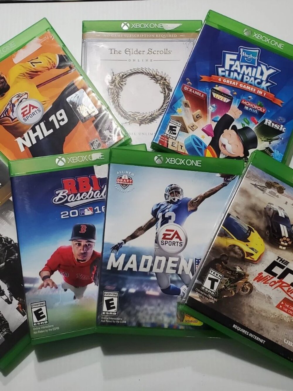 XBOX Games Lot Sports Racing War & Family Fun Pack (Madden Clancy Baseball etc)